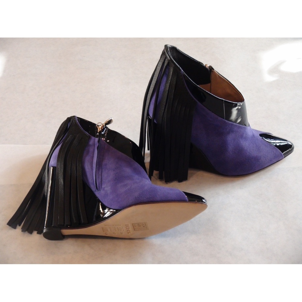 Tches Suede Fringe Ankle Boots